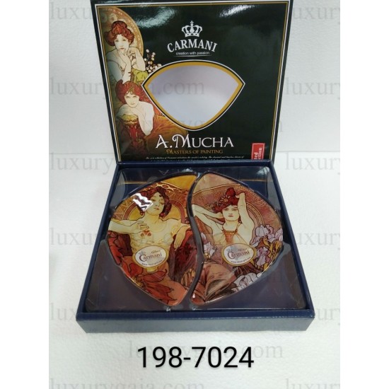 Стъклено плато с 24карата златно покритие от 2 части . Размер 21.5x12cm - Luxurygaia.com