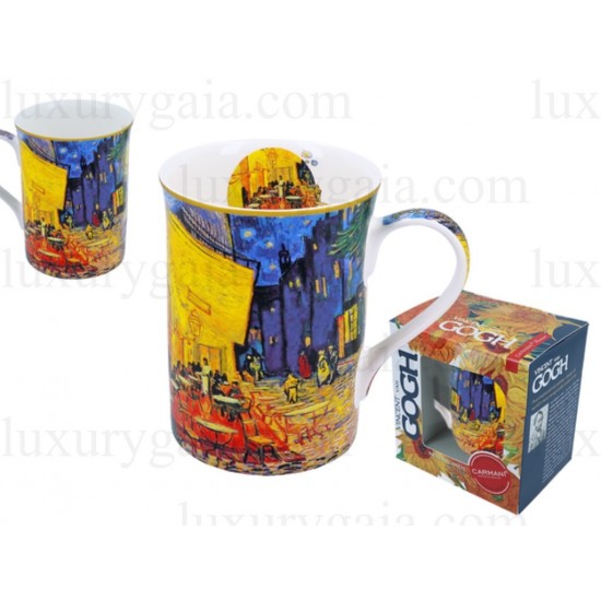 Чаша за чай порцелан 400мл ''Тераса на нощно кафене'' V.Gogh - Luxurygaia.com