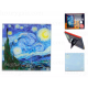 Стъклена подложка за чаша по картини на Van Gogh ''Звездна нощ''. Размер 10.5x10.5cm - Luxurygaia.com