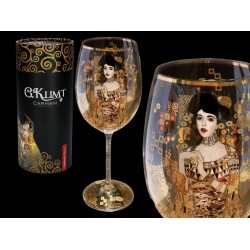 Чаша за вино 450мл . Стъкло с 24карата златно покритие, по картина на Gustav Klimt ''Адел''
