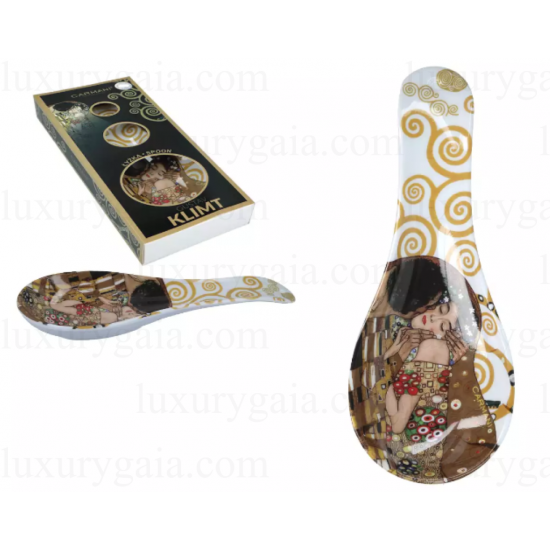 Лъжица , поставка за прибори - Gustav Klimt ''Целувката '' (CARMANI) - Luxurygaia.com