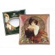 Стъклено плато с 24 карата златно покритие по картини на Alphonse Mucha ''Emerald'' - Luxurygaia.com