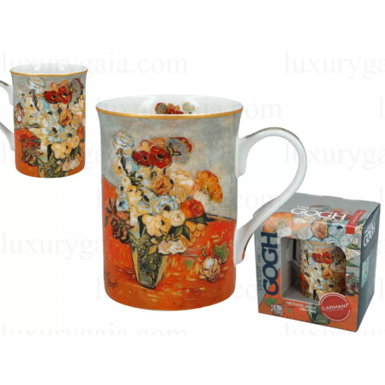 Чаша за чай порцелан 400мл '' Рози и анемони '' Van Gogh - Luxurygaia.com