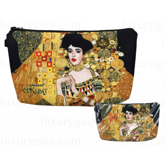 Козметичен несесер по картини на G.Klimt "Адел". Размер: 22х13,5х1,5см - Luxurygaia.com
