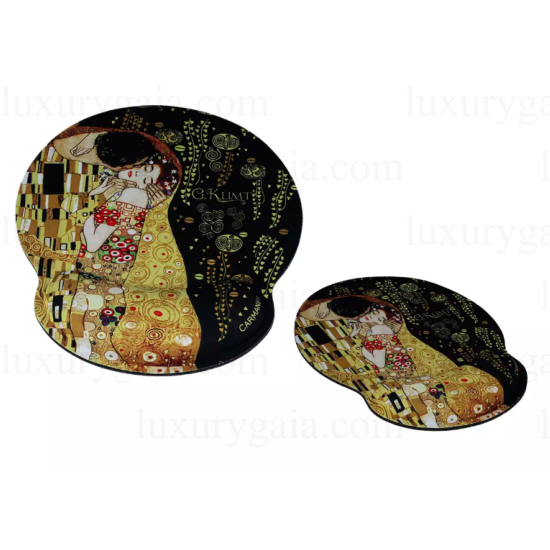 Подложка за компютърна мишка с опора за китката, по картини на G.Klimt ''Целувката'' - Luxurygaia.com