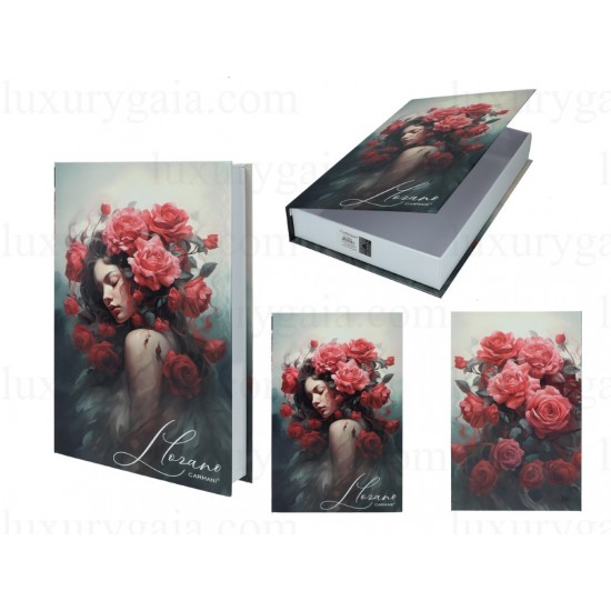 Декоративна кутия с магнит/ Сейф по картини на Laura Lozano .Размер: 27x17x4.5 см - Luxurygaia.com