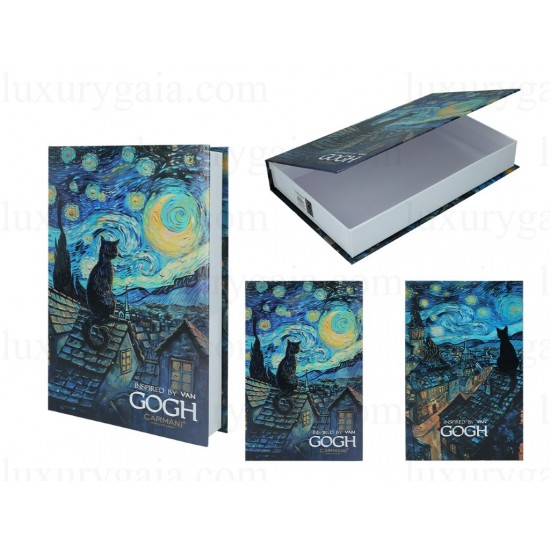 Декоративна кутия с магнит/ Сейф, вдъхновена от картини на Van Gogh .Размер: 27x17x4.5 см - Luxurygaia.com
